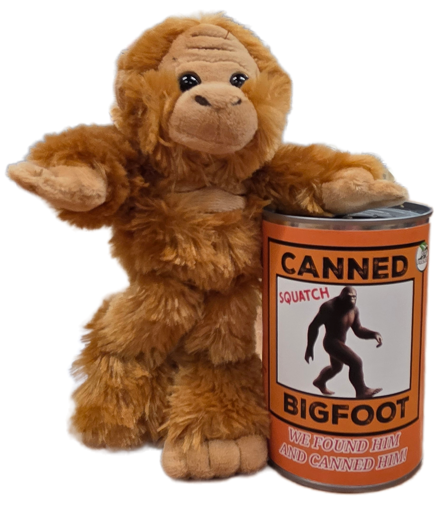 Canned Bigfoot | Stuffed Animal Plush | Funny Jokes Big Foot: Pop Top Lid
