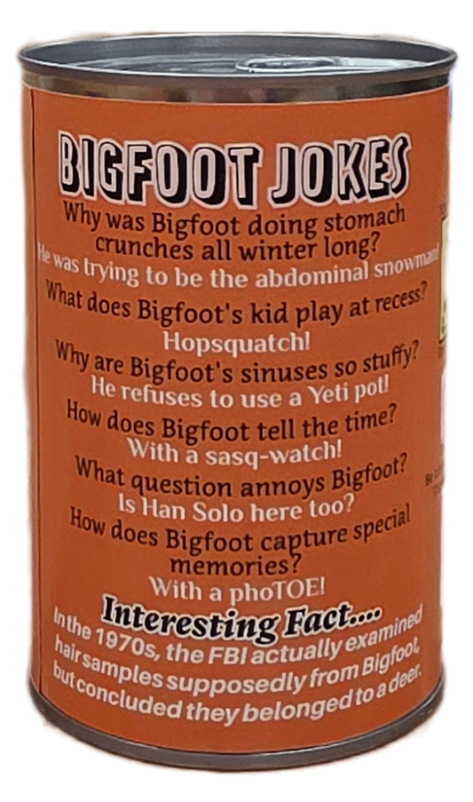 Canned Bigfoot | Stuffed Animal Plush | Funny Jokes Big Foot: Pop Top Lid